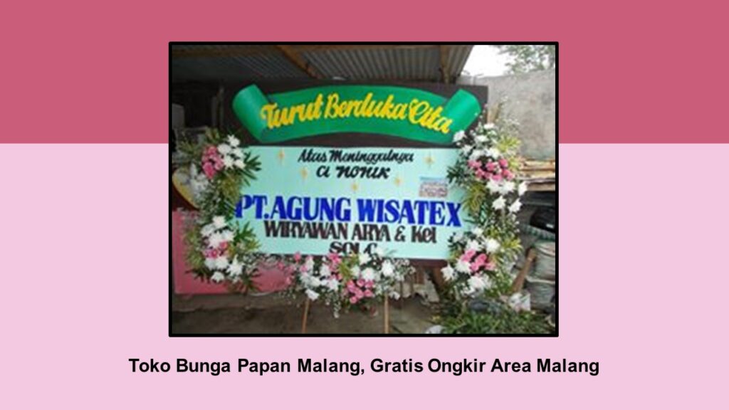 Toko Bunga Papan Malang, Gratis Ongkir Area Malang
